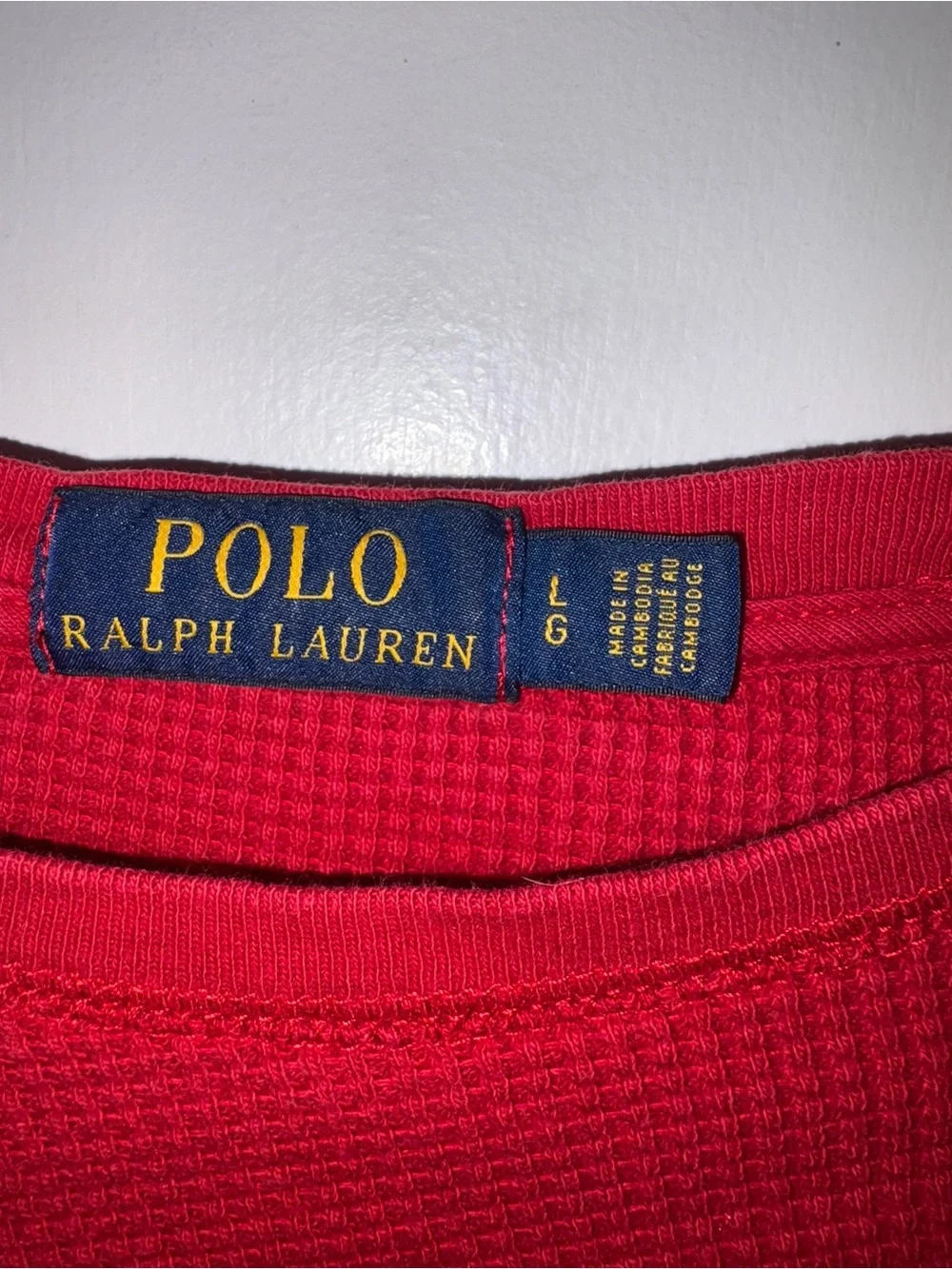 Polo by Ralph Lauren Red Long Sleeve Crew Neck Sweater